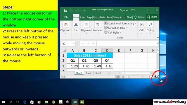 Resize a window - Learn Excel Fast - Excel 2016 смотреть онлайн