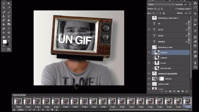 Aprende a hacer un GIF animado en Photoshop CC | Tutorial #23 | Español смотреть онлайн