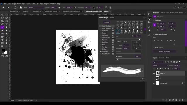Brush Stroke Effect In Photoshop смотреть онлайн