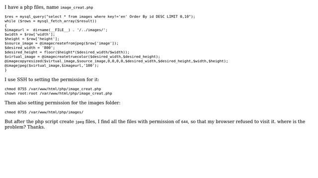 DevOps & SysAdmins: PHP create files with wrong permission смотреть онлайн