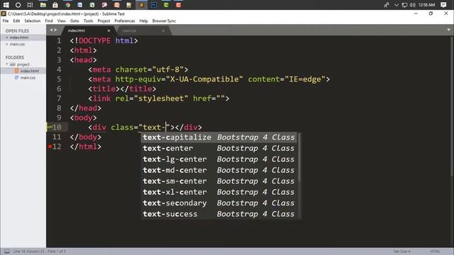 Bootstrap 4 & Bootstrap 4x AutoComplete Package on Sublime Text 3 смотреть онлайн