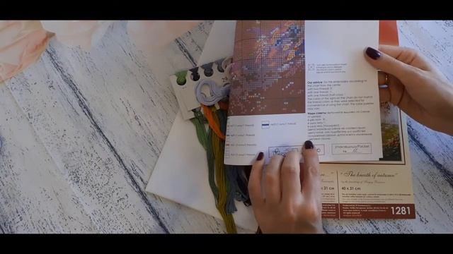 Вышивальный набор Овен "Уж небо осень дышало". Как я начинаю процесс вышивки. смотреть онлайн