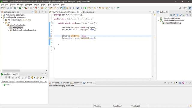Java Tutorial on java.lang.NullPointerException || NullPointerException смотреть онлайн