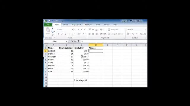 Excel 2010 - Basic formula use смотреть онлайн