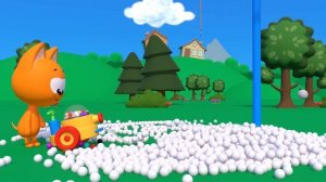 Learn numbers with a balls game - Meow Meow Kote Kitty cartoons for Kids