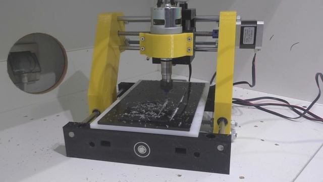 Мини станок с ЧПУ своими руками. Тест - изготовление первых деталей смотреть онлайн