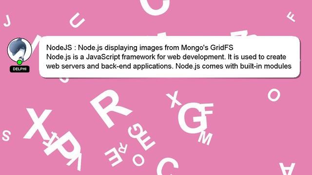 NodeJS : Node.js displaying images from Mongo's GridFS смотреть онлайн