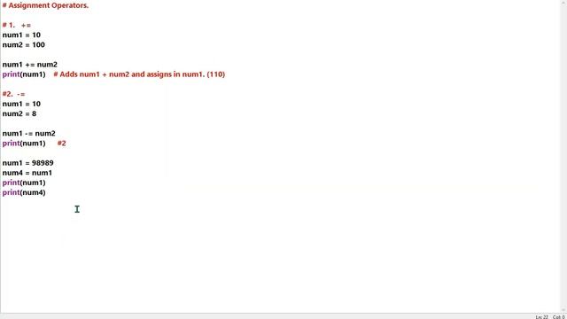 Assignment Operators In Python Easily Explain For Beginners With Notes. смотреть онлайн