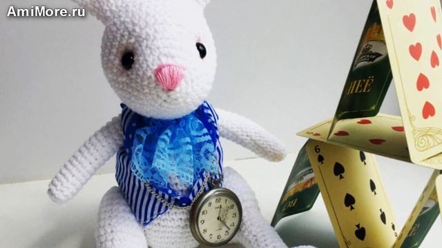 Амигуруми: схема Кролика из Алисы в стране чудес. Игрушки вязаные крючком. Free crochet patterns. смотреть онлайн