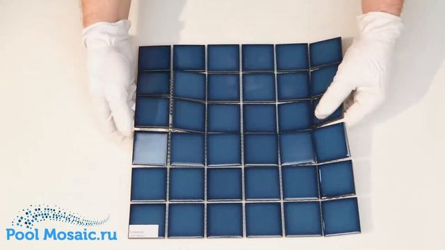 Темно-синяя плитка-мозаика для бассейна из керамики AKP013 смотреть онлайн