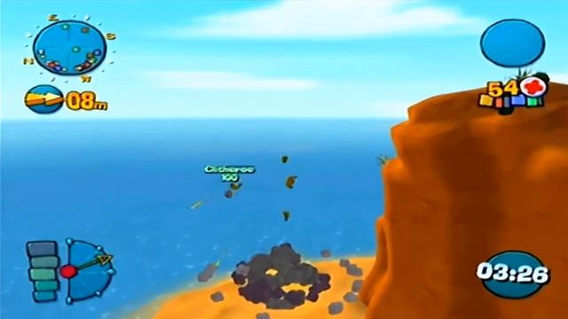 Worms 4 Mayhem / Wild West Map PS2 Gameplay смотреть онлайн