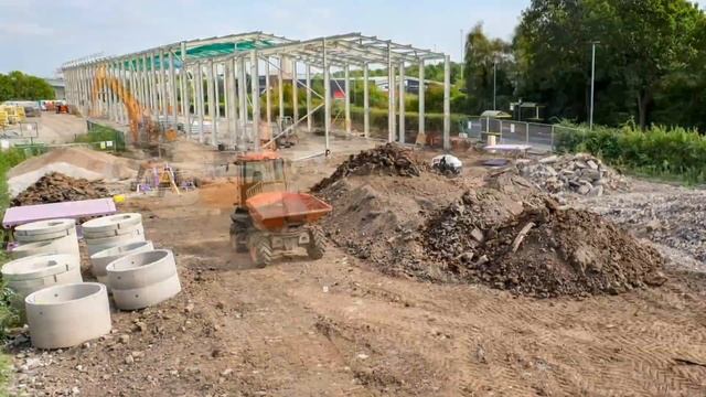 Construction of New Build Units at Astmoor Industrial Estate Time Lapse Video смотреть онлайн