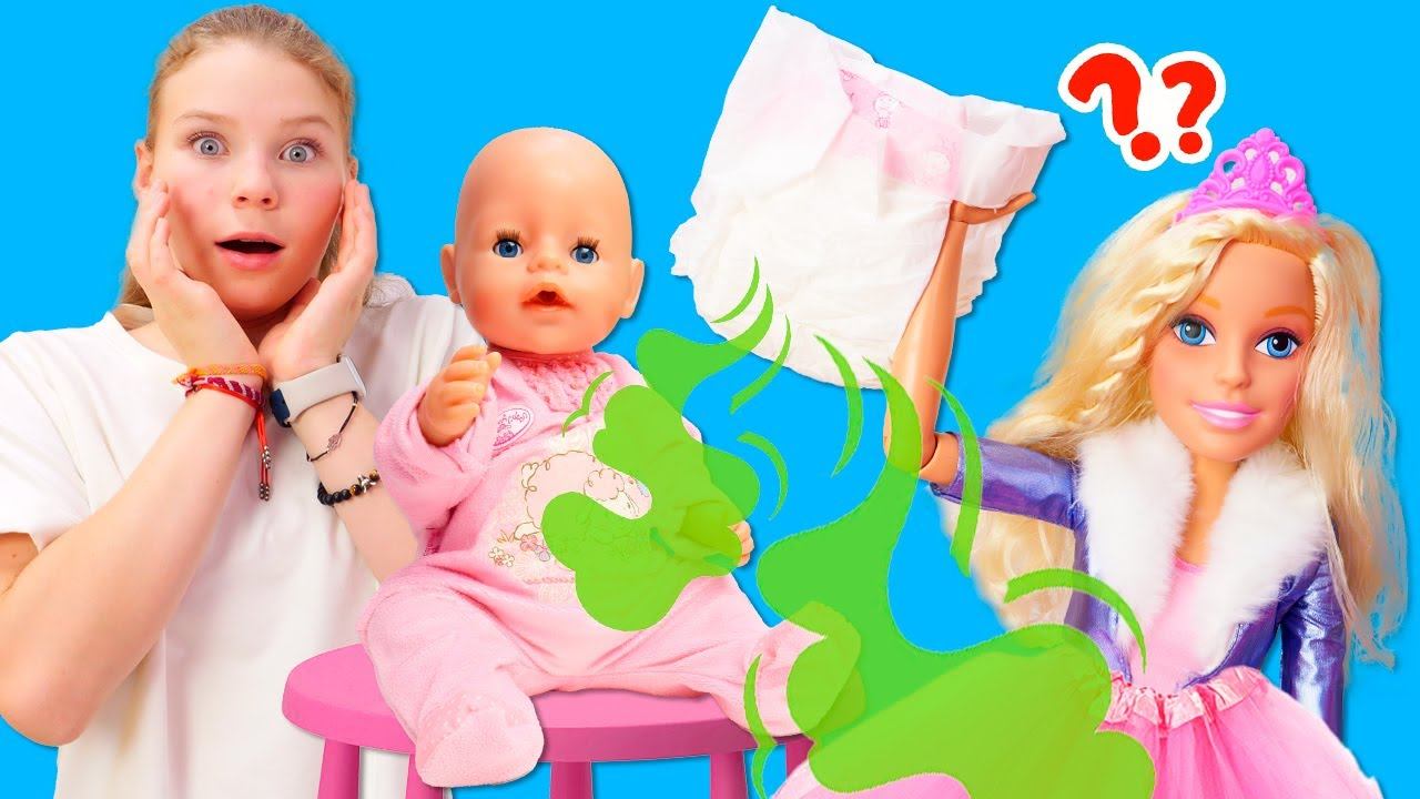 Маша присматривает за Эмили – Игры для девочек в дочки матери – Уход за Беби Бон смотреть онлайн