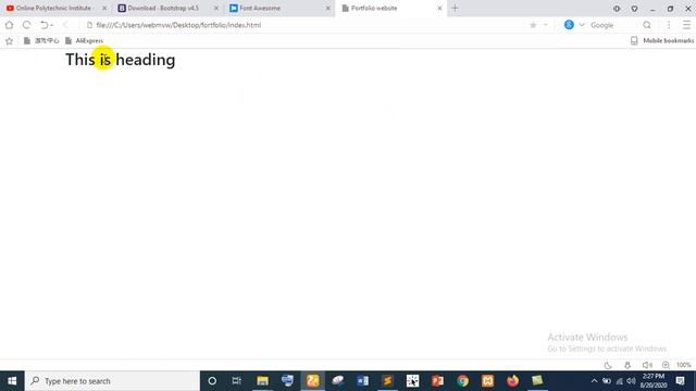 Portfolio website tutorial part-1 startup template create, bootstrap and fontawesome support смотреть онлайн