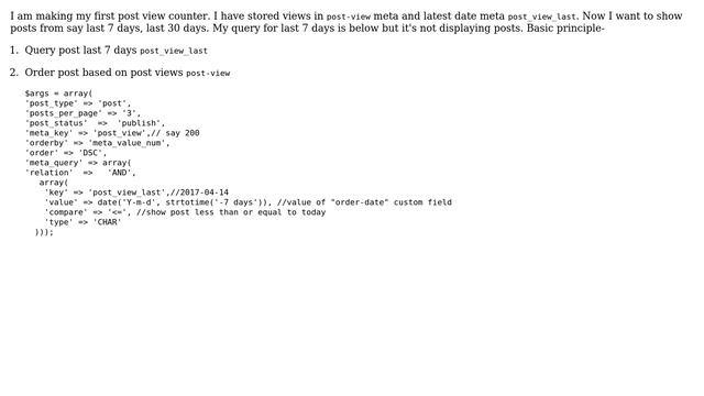Wordpress: Query custom meta value - post view and date meta смотреть онлайн