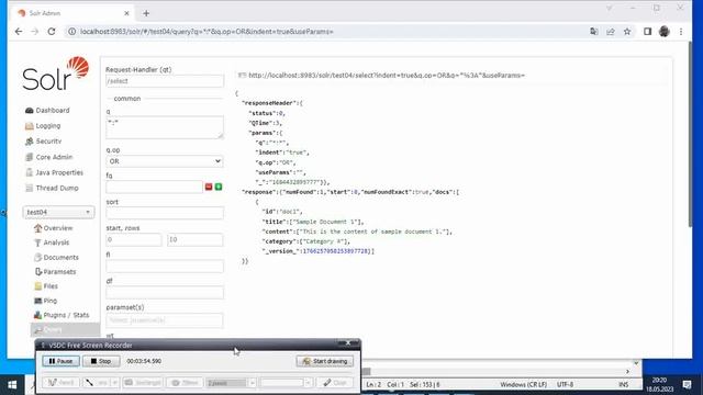 Solr : Indexing in Json format using admin UI смотреть онлайн
