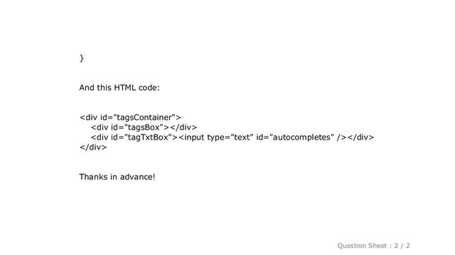 HTML : Create a tags box like stackoverflow's смотреть онлайн