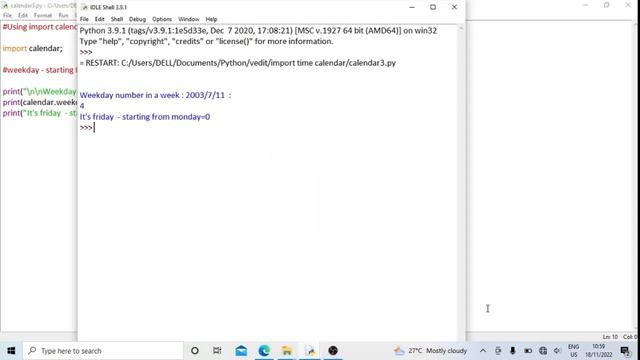 Python import calendar - weekday functions in calendar - beginner's tutorial смотреть онлайн