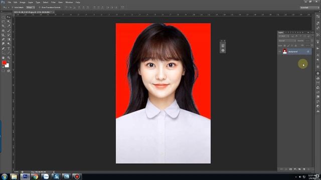 Đổi nền màu ảnh thẻ siêu nhanh không cần tách tóc #PhotoshopTutorial смотреть онлайн