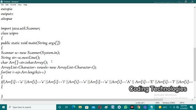 Wipro Coding Questions 23/2/22 | Return String after the vowels in original word have been reversed смотреть онлайн