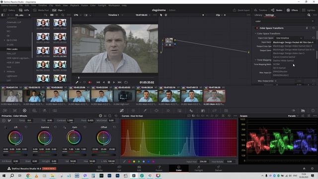 Canon R7 C-LOG3 S-Gamut Cinema, настройки, как проявить лог смотреть онлайн