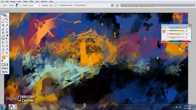 Painting | Digital art | Abstract Painting | easy to make on Photoshop | painting tutorial смотреть онлайн
