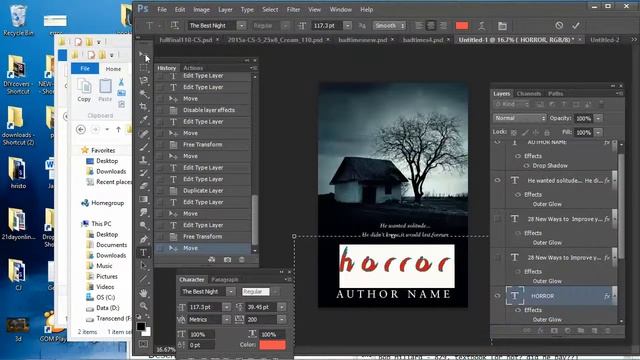 How to make a fiction book cover in Photoshop for your novel смотреть онлайн
