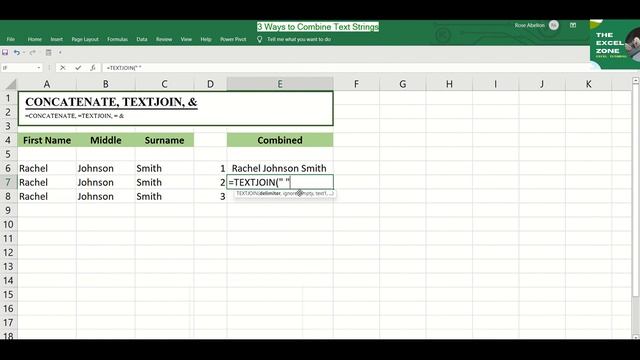 3 Ways to Combine Text Strings: Concatenate, Textjoin, & смотреть онлайн