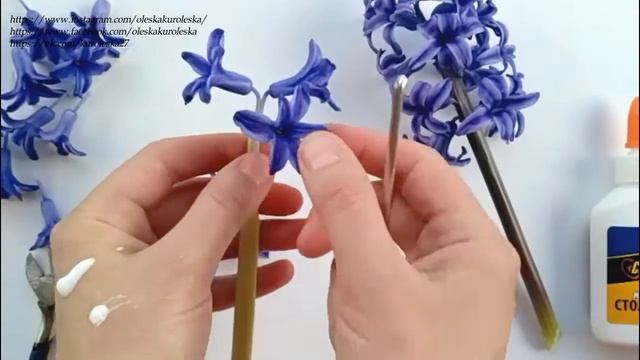 Гиацинт Часть 3 - сборка цветка. Master class hyacinth Part 3 - flower assembly. смотреть онлайн