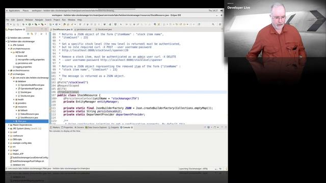 Accessing Databases using Helidon MP and Accessing the context of the request (Video 5) смотреть онлайн