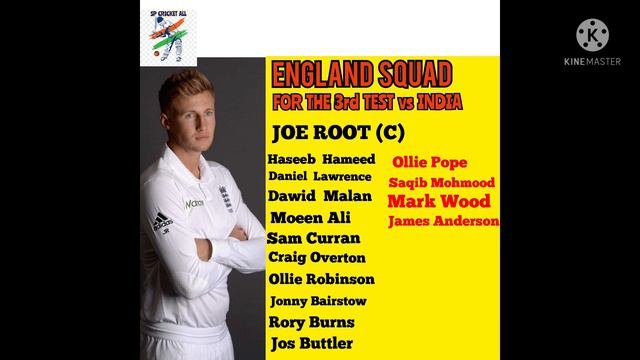 England 3rd Test Squad Against India 2021 | India vs England Test Series | England vs India #short смотреть онлайн