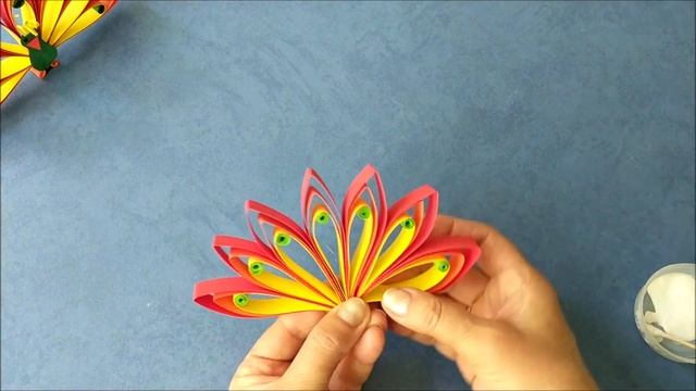 Как сделать павлина из бумаги. Paper peacock. 紙孔雀. смотреть онлайн
