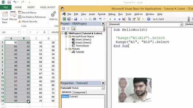 Excel VBA Tutorial for beginners # 2 | Introduction to Cells,Range and ActiveCell смотреть онлайн