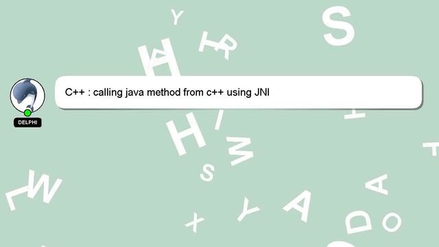 C++ : calling java method from c++ using JNI смотреть онлайн