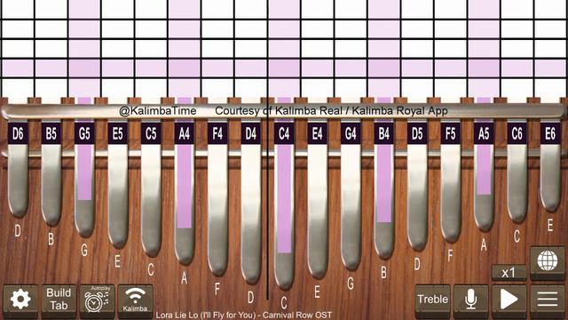 Lora Lie Lo (I'll Fly for You) - Carnival Row OST (melody) - Kalimba Time tutorial смотреть онлайн