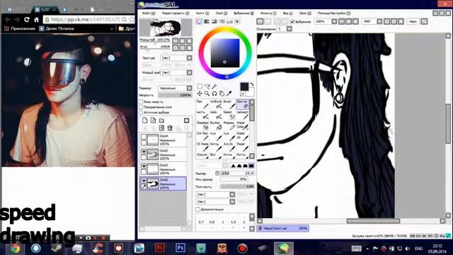 how to draw skrillex_by Denis(speed drawing) paint tool sai смотреть онлайн