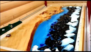 Стол из эпоксидной смолы - с первого раза