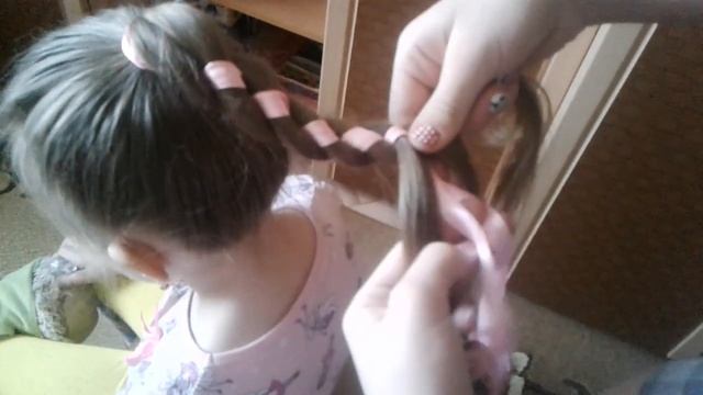 Коса с лентой видео урок смотреть онлайн