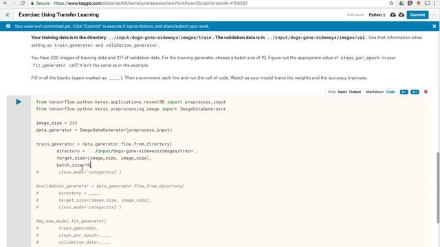 Transfer Learning Deep Learning exercise with Kaggle смотреть онлайн