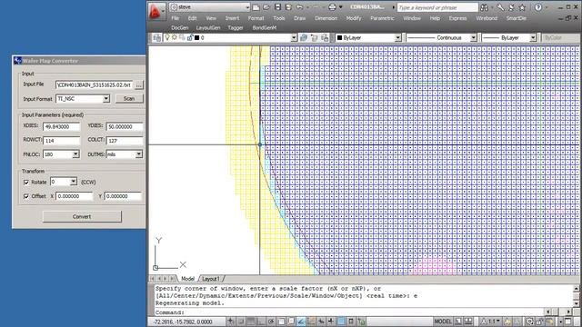 TI Wafer Map into AutoCAD Layout смотреть онлайн