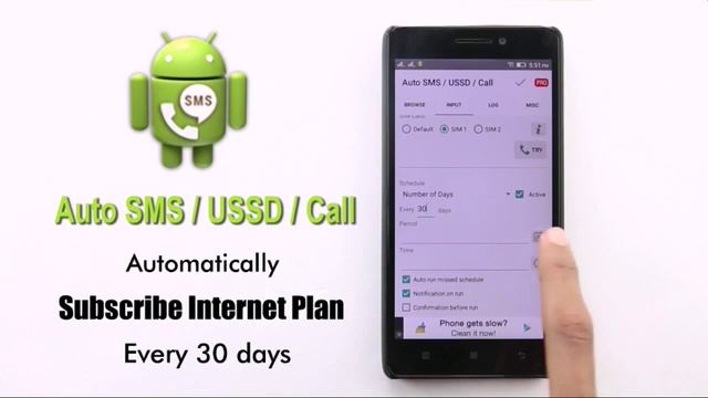 Android App: Auto SMS / USSD / Call