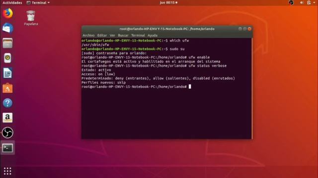 Habilitar y Deshabilitar Firewall (Ubuntu) смотреть онлайн