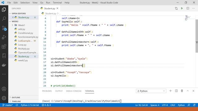 Part 18 Python in Amharic Language More on OOP смотреть онлайн