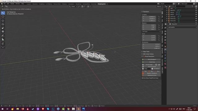 90.Blender Jewelry. Брошь Бабочка (часть2) смотреть онлайн