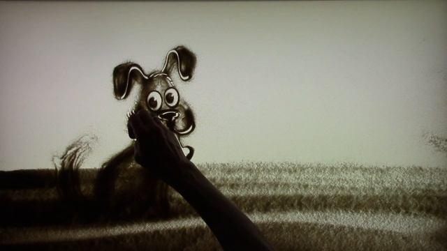 Как нарисовать песком собаку смотреть онлайн