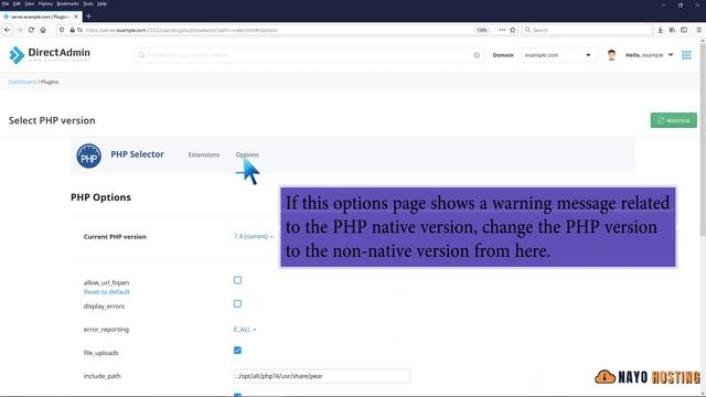 How to Enable or Disable PHP's allow url fopen using CloudLinux Selector in DirectAdmin Nayo Host смотреть онлайн