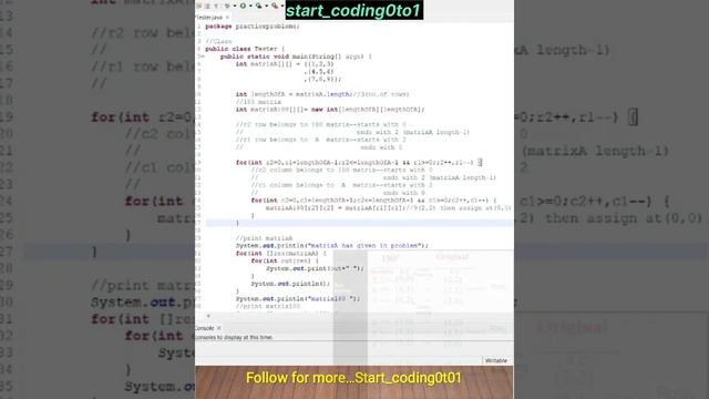 rotate matrix by 180 degrees anticlockwise | rotate array leetcode in java #java #competitiveexams смотреть онлайн