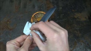 Показываю как сделать галтовку клинка в домашних условиях. Текстура получается очень красивая
