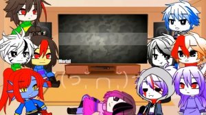 Glitchtale react to Sans Aus Meme Part 2 ( My Aus) [ C.RemaOfMemory]