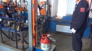 Заправка 12,5 литрового полимерно-композитного газового баллона